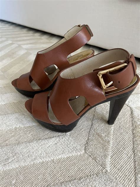 michael kors carla merlot|Carla Leather Platform Sandal .